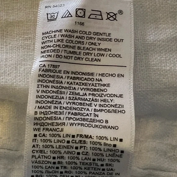 Athleta White Cabo Linen Jogger Track Pants Size 16 - Picture 11 of 11